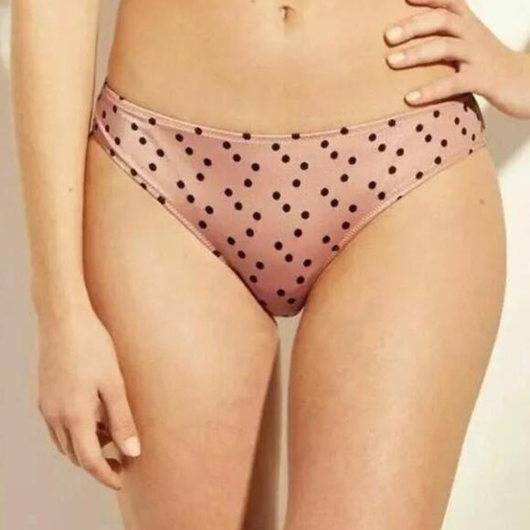 Shade & Shore Womens Sun Coast Cheeky Polka Dot Bikini Bottom Size Extra Large - Picture 1 of 6